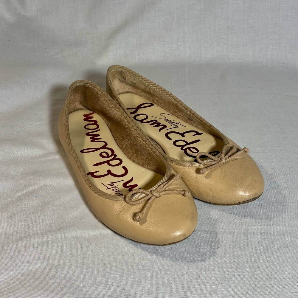 Sam Edelman Women's Cream Ballet Flats